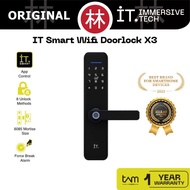 IT IBOX X3 SMART DOOR LOCK HANDLE WIFI FINGERPRINT RFID NFC IP55 GARANSI RESMI TAM PLUS+ - TOKO LAZK
