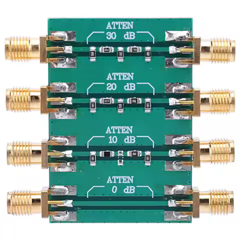 DC-4.0GHz RF Fixed Attenuator SMA Double Female Head Fixed Attenuator Module 0dB 10dB 20dB 30dB RF P