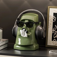 Creative Moai Tissue Dispenser Funny Easter Island Statue Design ABS Tissue Box