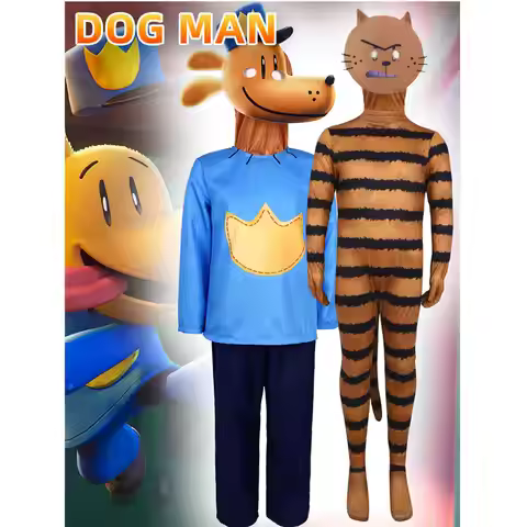 Dog Man Halloween Cosplay, Pitti Cat Jumpsuit, Dog Man Cosplay, cartoon Performance Costume, Stage P