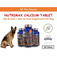 (All in One Dog Vitamin) Nutrimax Skin & Coat With Brewers Yeast & Calcium Supplement For Dogs (100'