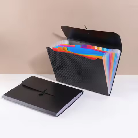1 pc creative 13 compartment accordion folder for school office portable storage A4 paper or documen