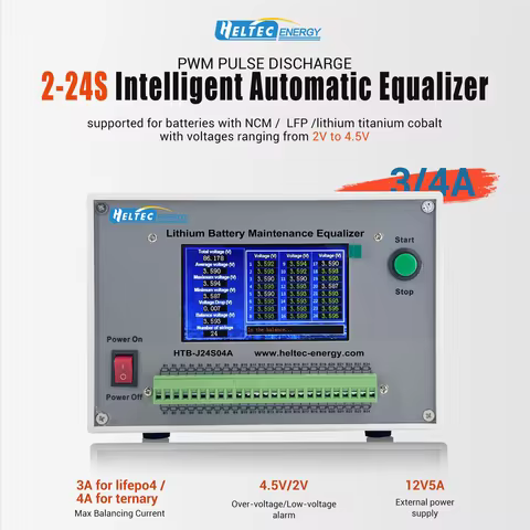 2~24S 4A battery tester for Lipo/Lifepo4/LTO tester lifepo4 Equalizer 1.5-4.5V batterry balancer mai