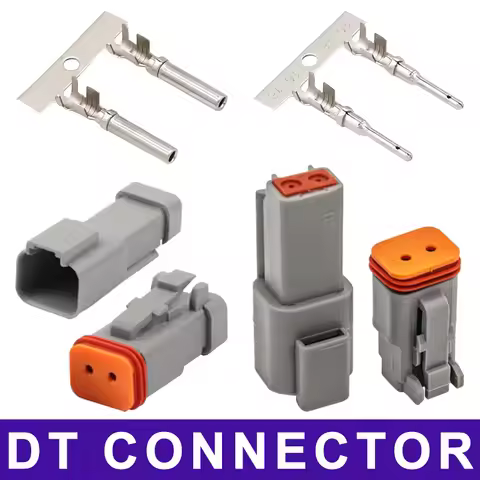 Waterproof DT Automobile Connector 22-16AWG Male Female Plug Socket DT06-2S DT04-2P/3P/4P/6P/8P/12P 