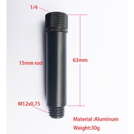 SLR Rail Catheter Diameter 15MM Length 5cm with 1/4 to M12 Adapter 1/4 to M12 Accessories