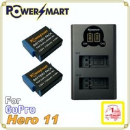 POWERSMART - GoPro Hero11 2x代用電池+USB兩位充電器套裝