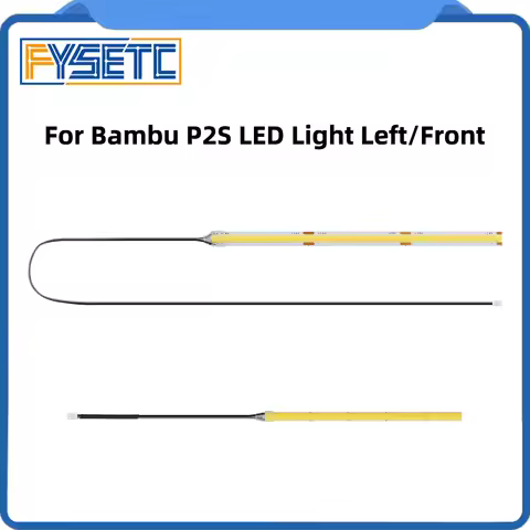 For Bambu Lab P2S Left/Front LED Strip Clear Lighting Lamp Kit 3D Printer Upgraded Kit For Bambu Lab