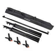 radiph Andoer Aluminum Alloy Backdrop Stand with Carry Bag of Background Clamps for Studio Photograp