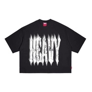 Heavyclass |Boxy Fit T-Shirt 20 s | HEAVEN HEAVEN HEAVEN HEAVEN |-BLACK