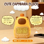 Capybara Silicone Alarm Clock Night Light Rechargeable Dimmable Water Guinea Pig Patting Light Anima