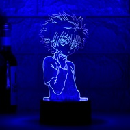 Hisoka Image 3D Vision Night Lamp Hunter x Hunter Japanese Manga Theme LED Novelty Light Xmas Gift for Anime Fans Bedroom Decor