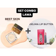 DHERBS- SET COMBO LAWA (BEST SKIN POWDER PLUS FOUNDATION)