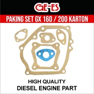 MESIN Packing Set GX 160 GX 200 Cardboard Material Gasket Kit GX 160 Pak Set GX 160 Gasket Set Engin