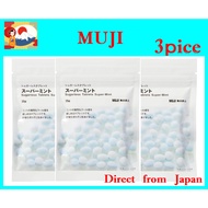 [Ships Directly from Japan] MUJI Sugarless Super Mint Tablets, 35g x 3 / Enjoy the intense cooling s