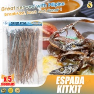 Dried Fish ESPADA KITKIT Espada Thin Fish ( 100g/200g/500g/1KG ) Sun Dried Fish Quality Taste Dried 