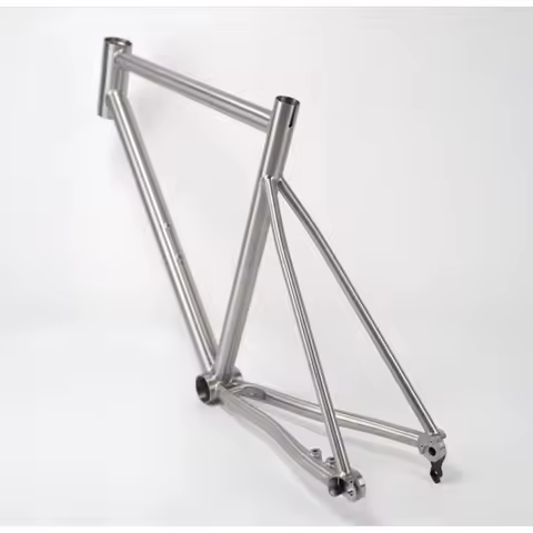 Bicycle Custom Titanium Road Bike Frame for Touring and Gravel Road 700*47c Tire Fit Size 56cm
