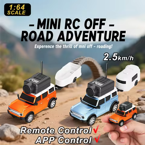 2025 Mini RC Cars 1:64 2.5Km/h With 1080P FPV Camera Wifi APP Control 2.4G Remote Control Built-In G