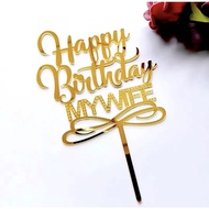 Happy Birthday Topper My Wife Cake Topper Birthday Wife Tag