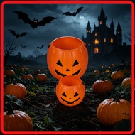 Halloween Pumpkin Bucket Handheld Ghost Festival Bucket Decoration Plastic Pumpkin Jar Children's CO