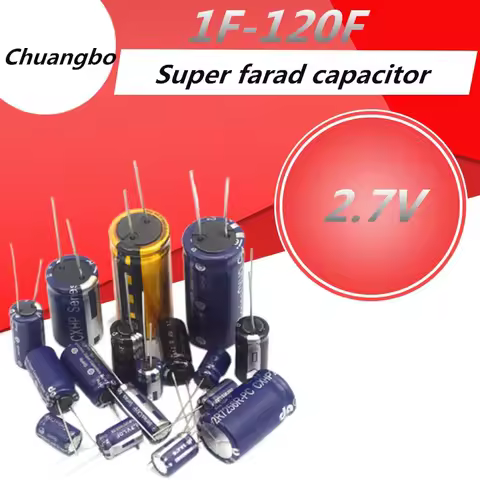2pcs capacitors 2.7V 0.5F 1.0F 1F 2F 3.3F 4F 4.7F 5F 6F 7F 8F 10F 15F 20F 25F 30F 50F 60F 70F 100F 1