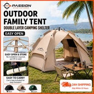 【WTHB】Khemah Camping Automatic Tent 2M x 2M 3/4 Person Camping Tent Waterproof Anti UV Portable Khem