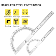 180 Degree Protractor High Precision Metal Angle Finder Goniometer Stainless Steel Rotary Measuring 