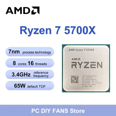 AMD R7 5700X New Ryzen 7 5700x 8-Core 16-Thread 4.6GHz CPU Processor 7NM L3=32M 100-000000926 Socket
