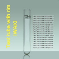 TEST TUBE 30X200 MM 30x200MM GLASS REACTION TUBE WITH RIM IWAKI IWAKI-TEST30NP IWAKI REACTION TUBE
