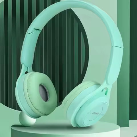 Macaron Headphones Kids Wireless Bluetooth Earphones Stereo Headband Gaming Headset With Mic Gamer M