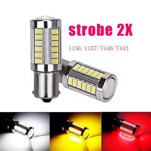 2x 1156 LED BA15S P21W PY21W BAY15D 5630 5730 33SMD LED Bulb BAU15S P21/5W 12V For Signal Lights Rev
