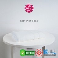 Foot Towel White Bath Mat 17"x28" (Size 45x75 cm.) Double Hair 8 Pounds