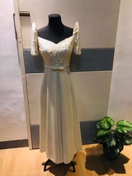 Modern Filipiniana long gown for civil wedding/Sponsor dress/mother dress