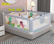 ที่กั้นเตียงครบชุดได้ครบทุกด้าน Rock star ปรับความสูงได้มากถึง90ซม มีขนาด5ฟุตและ6ฟุต แข็งแรงมาก คุ้ม