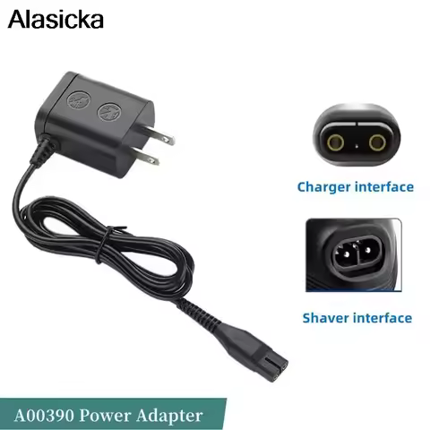 New US Plug A00390 Charger Power Cord Adaptor For Philips Norelco Shaver A00390 RQ310/311/ 301/512 C