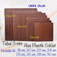 Brown Square Plastic Base 18x18 20x20 22x22 24x24 25x25 28x28 30x30 cm THICK Pudding Tart Cake Base