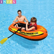 HY&amp;AmericanINTEX58329 Orange Explorer Series Kayak Inflatable Boat Fishing Boat Rubber MF4J