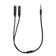 Headsets Splitter Adapter 3.5mm Jack Separate Headphone & Mic Plug Adapter 3.5mm Combo Audio Adapter