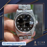 🤴🏻👑  經典金鋼狗牙圈！Tudor 74033G 黑面鑽石字！