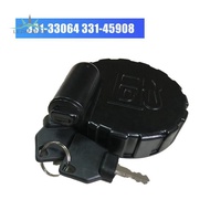 1 PCS 331/45908 331/33064  Cap  Tank Side Lock Cover Black with 2 Keys for  Excavator 3CX 3CXE 4CX 4