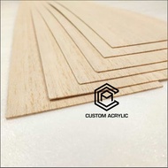 50CM Balsa Sheet 1mm Light Wood Model Easy to Shape