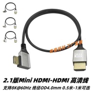 Mini HDMI HD Cable Elbow Version 2.1 8K60Hz Monitor Digital Camera Portable Screen Cable chenK2