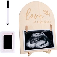 Baby Scan Sonogram Picture Frame, Ultrasound Photo Frame Pregnancy Announcement Keepsake with Bracke