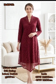 New dress Yunita brokat Bangkok bisa jumbo ld 120-125