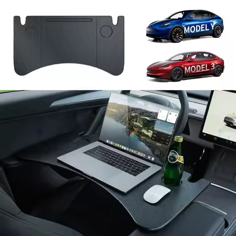 YZ Table Desk For Tesla Model 3 Y X S Highland Juniper 2021-2025 Car Steering Wheel Laptop Tray Food