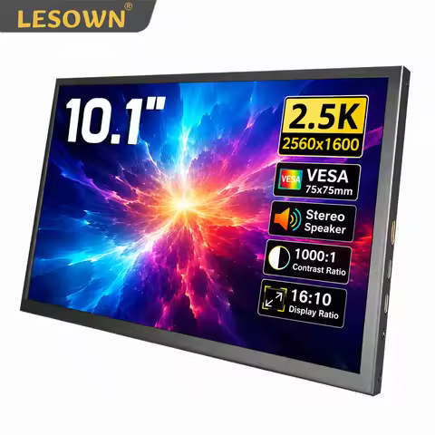LESOWN Driver-free 10.1" Portable Monitor for Laptop Dual Screen 16:10 FHD External Sub Display Pane
