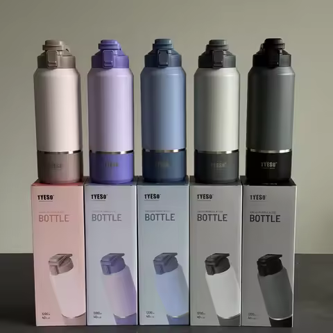 TYESO stainless steel portable sports kettle 2000ml large capacity insulated cup Outdoor portable di