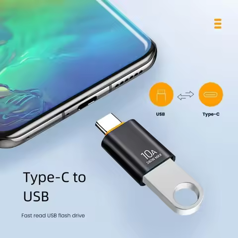10A OTG USB To Type C Adapter and Type C Female to USB Male Converter Fast Charging OTG For iPhone M