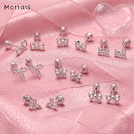 Motta Silver Earring Bow Wink Online Exclusive Real Earrings Flat Back Super Cute