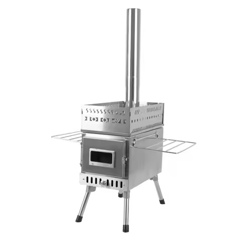 Sauna Stove Wood-Burning Sauna Stove Stainless Steel Thickened Stove Body For Picnic Camping Tent Fo