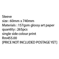 [ 265pcs ]Custom Design Printing Packaging Paper Sleeve Box 157gsm Artpaper food box sleeve